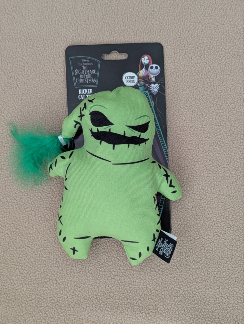 Brand New The Nightmare Before Christmas Oogie Boogie Green Cat Toy With Nip